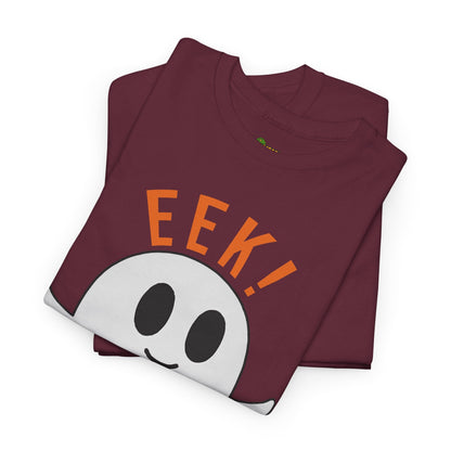Eek in the Sheets Ghost Tee – Cute Halloween Pun – Maroon T-Shirt for casual wear gift (24 view)