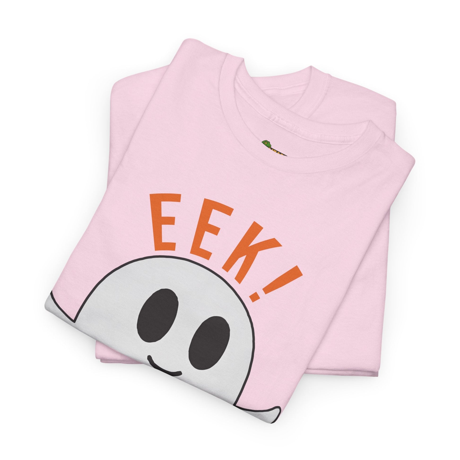 Eek in the Sheets Ghost Tee – Cute Halloween Pun – Light Pink T-Shirt for casual wear gift (58 view)