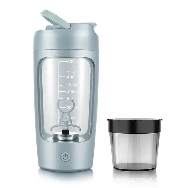 Electric - Portable - Protein - Shaker - Bottle | Blue with powder container Kitchen tool for (9 view)