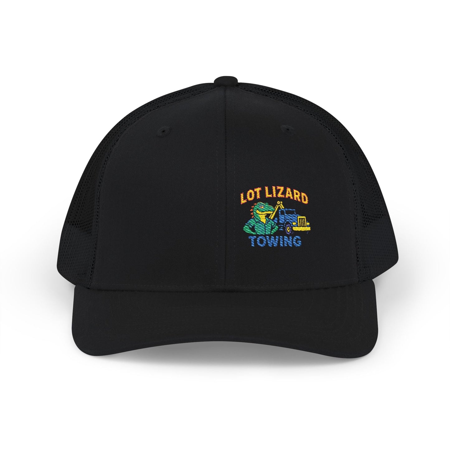 Embroidered Snapback Trucker Cap - Lot Lizard Towing – One size Hats for Branded Headwear (5 view)
