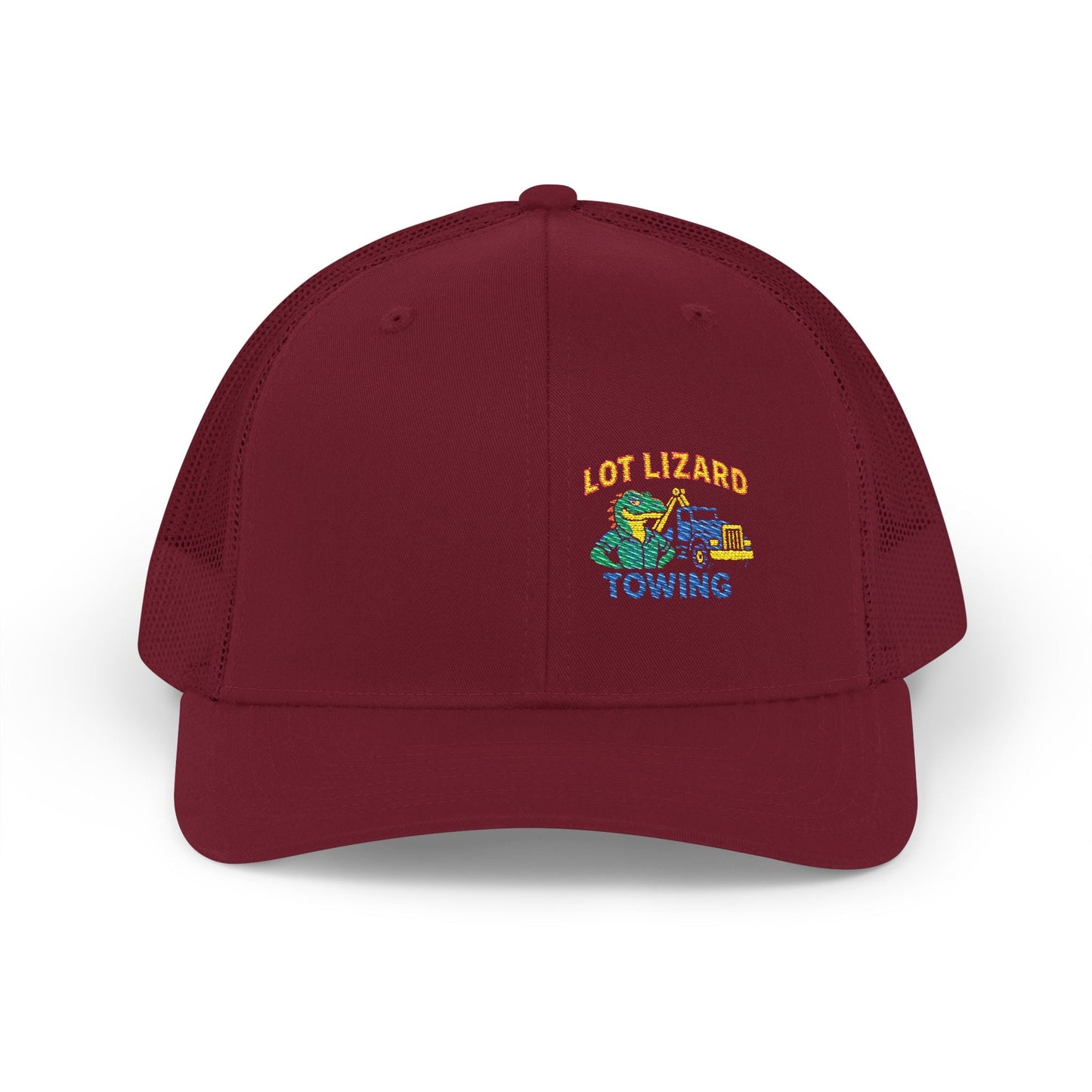 Embroidered Snapback Trucker Cap - Lot Lizard Towing – One size Hats for Branded Headwear (7 view)