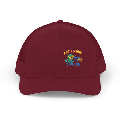 Embroidered Snapback Trucker Cap - Lot Lizard Towing – One size Hats for Branded Headwear (7 view)
