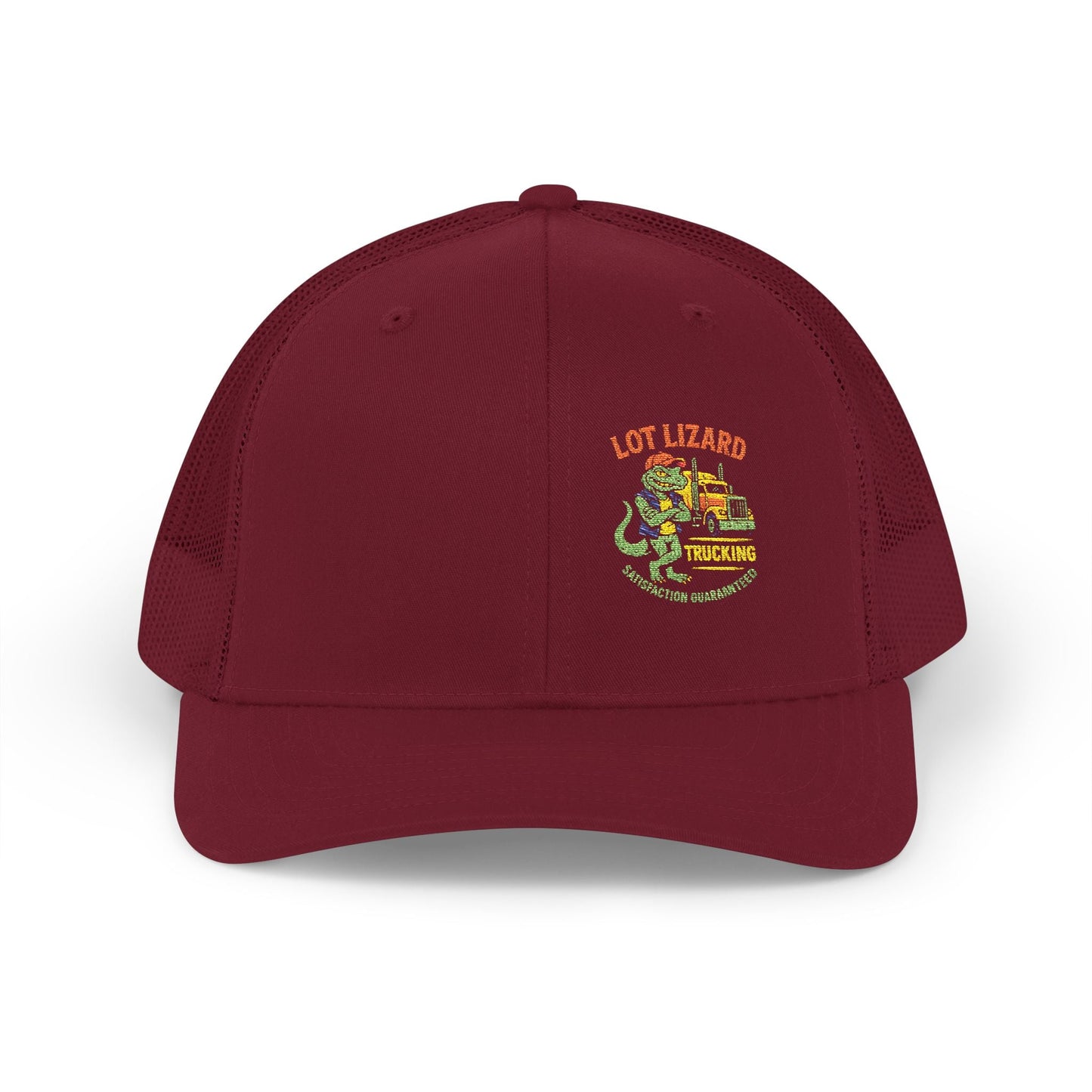 Embroidered Snapback Trucker Cap - Lot Lizard Trucking Design 3 – One size Hats for Cool Cap Design (7 view)