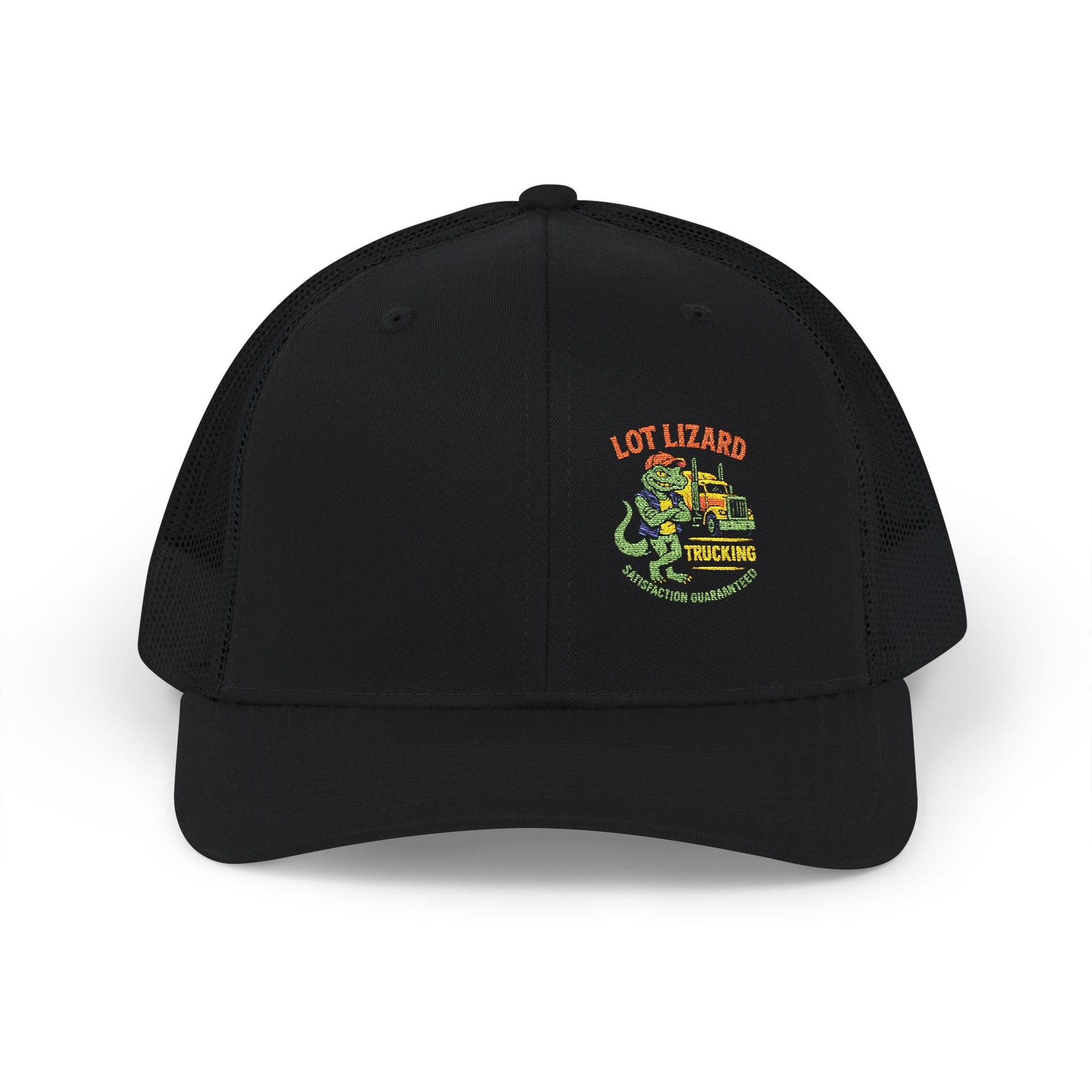 Embroidered Snapback Trucker Cap - Lot Lizard Trucking Design 3 – One size Hats for Cool Cap Design (5 view)