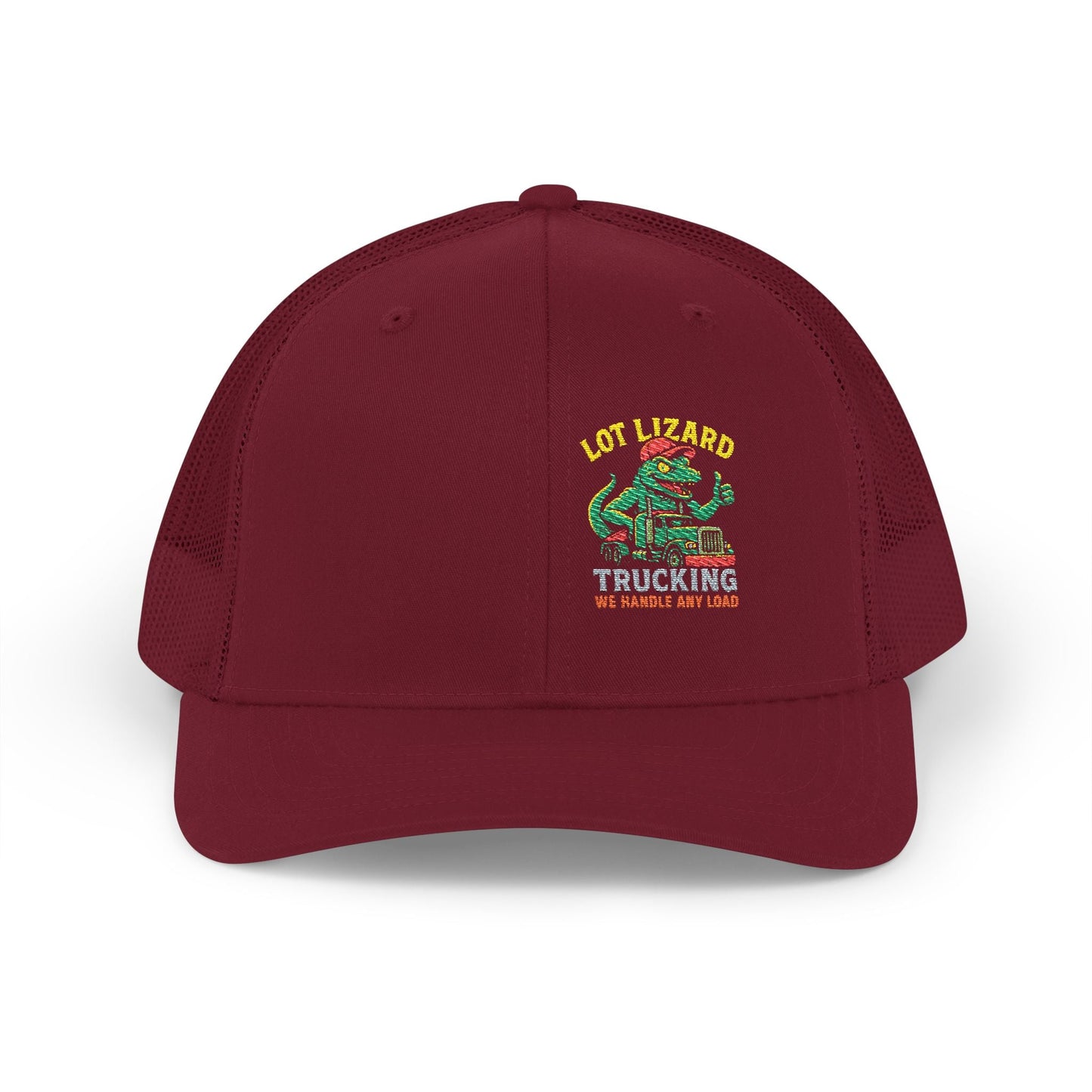 Embroidered Snapback Trucker Cap - Lot Lizard Trucking We Handle any Load – One size Hats by Printify