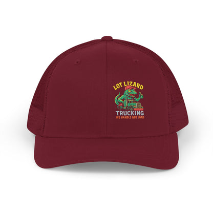 Embroidered Snapback Trucker Cap - Lot Lizard Trucking We Handle any Load – One size Hats by Printify