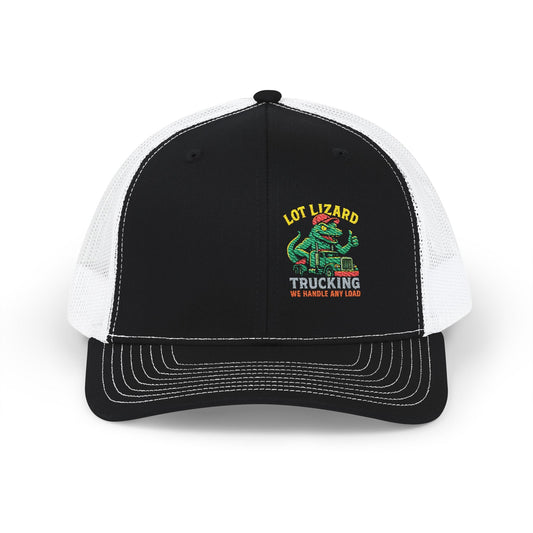Embroidered Snapback Trucker Cap - Lot Lizard Trucking We Handle any Load – One size Hats by Printify