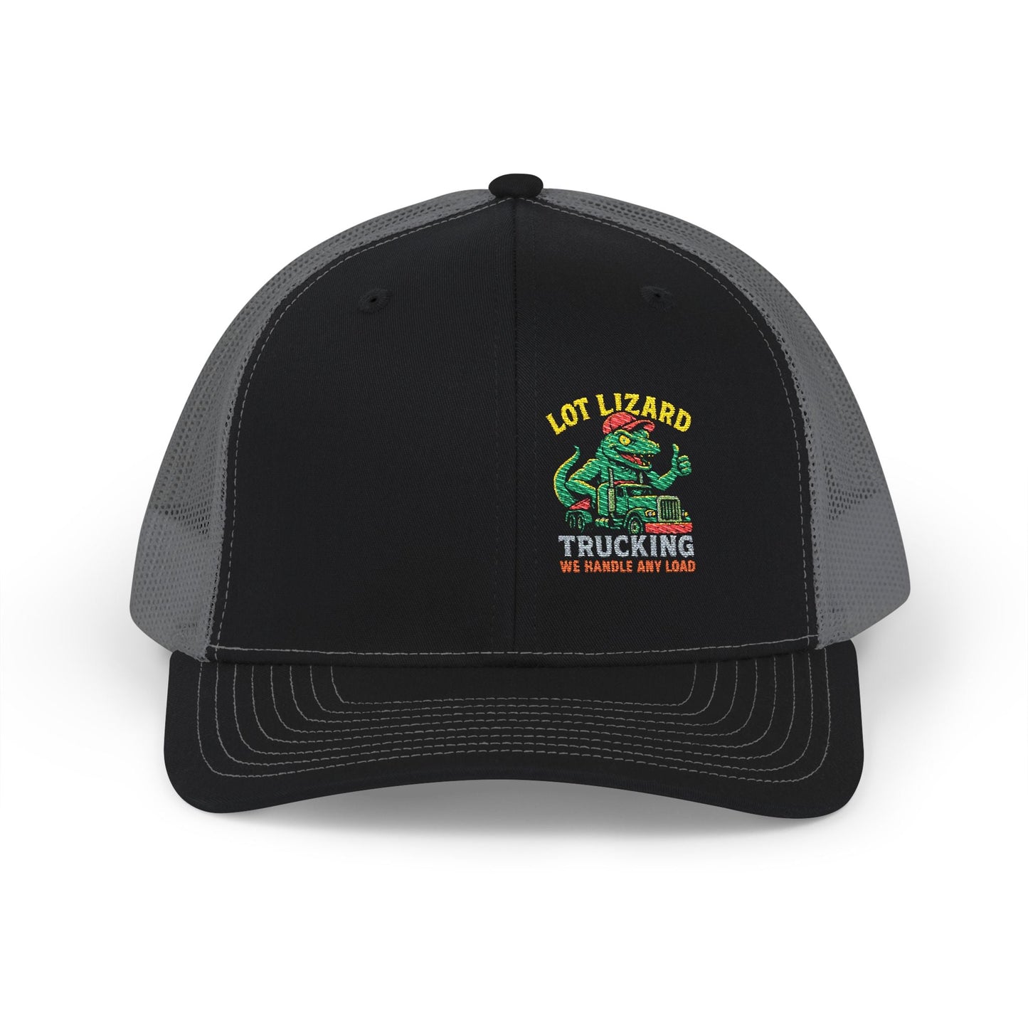 Embroidered Snapback Trucker Cap - Lot Lizard Trucking We Handle any Load – One size Hats by Printify