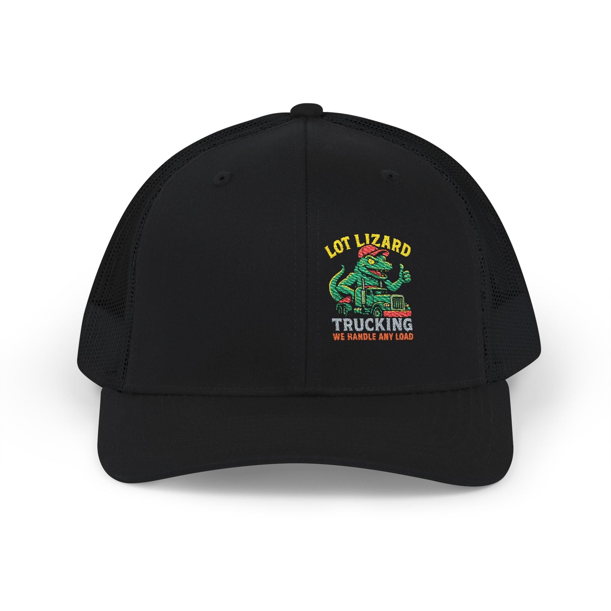 Embroidered Snapback Trucker Cap - Lot Lizard Trucking We Handle any Load – One size Hats by Printify