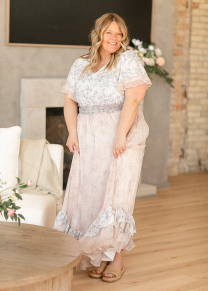 Estelle Floral Maxi Dress – Pink Floral IC Dresses for glow - up collection (8 view)