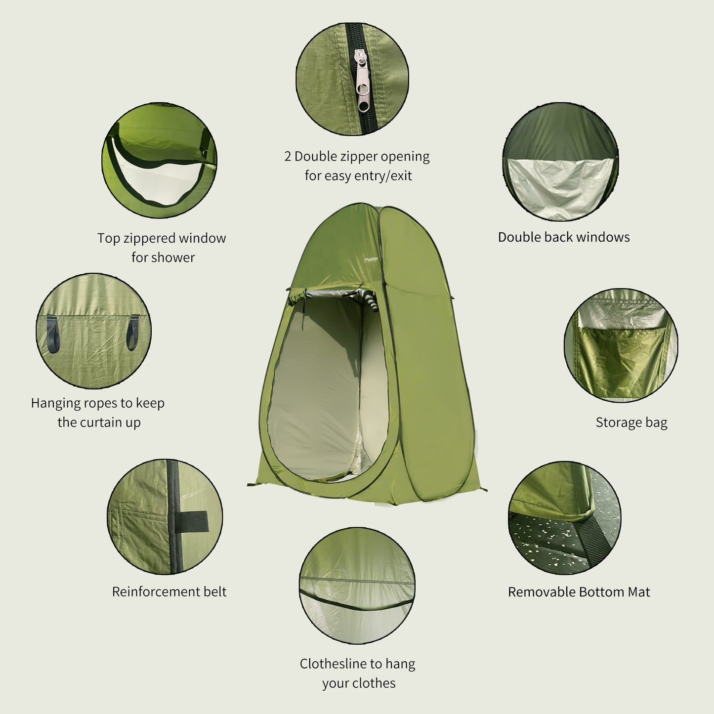 Portable Pop-Up Privacy Tent – Changing & Shower Shelter