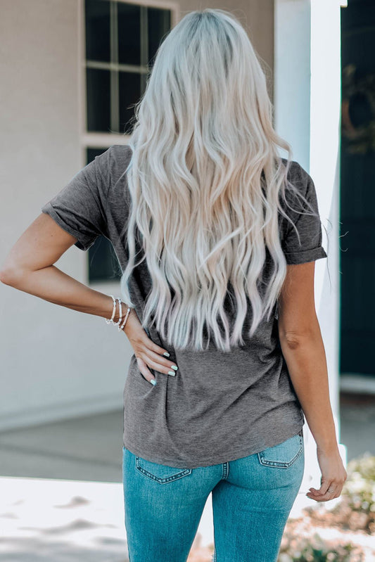 WIFEY Leopard Graphic Short Sleeve Tee – Mid Gray for Shopify Collective (2 view)