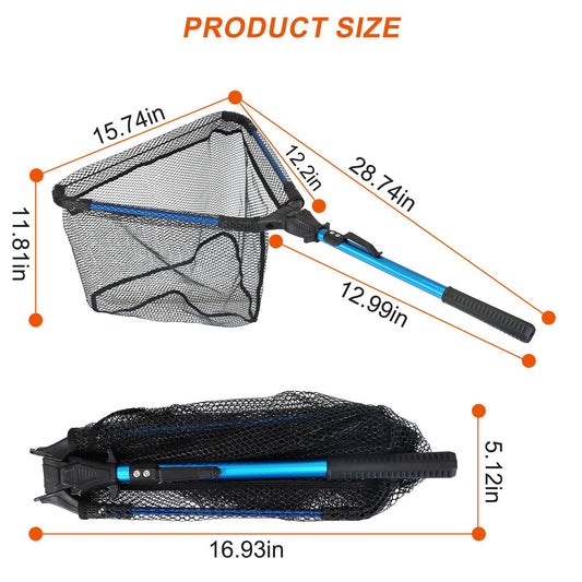 1Pc Foldable Fishing Net With Aluminum Alloy Rod RM Outpost