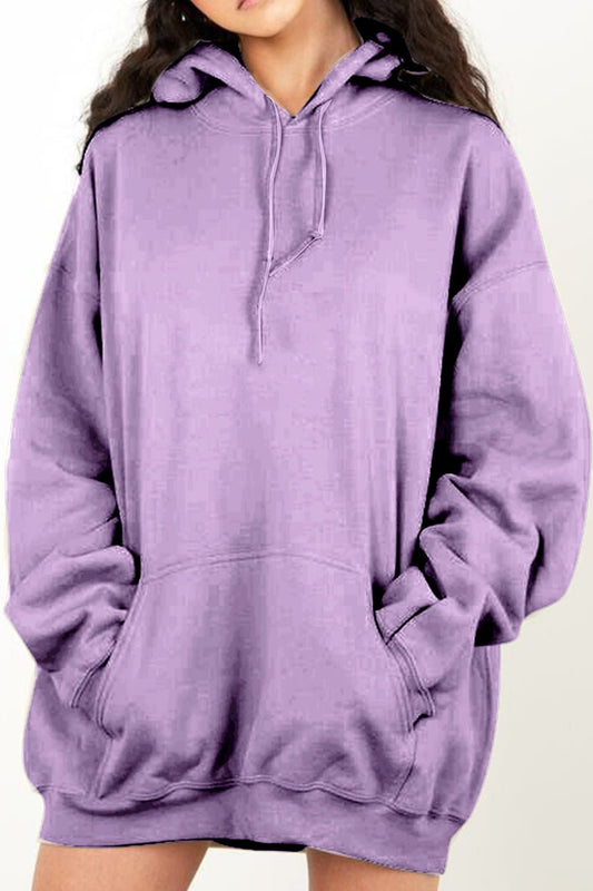 Simply Love Full Size Leopard Slogan Graphic Hoodie – Dusty Purple Women's Top for Shopify Collective (2 view)