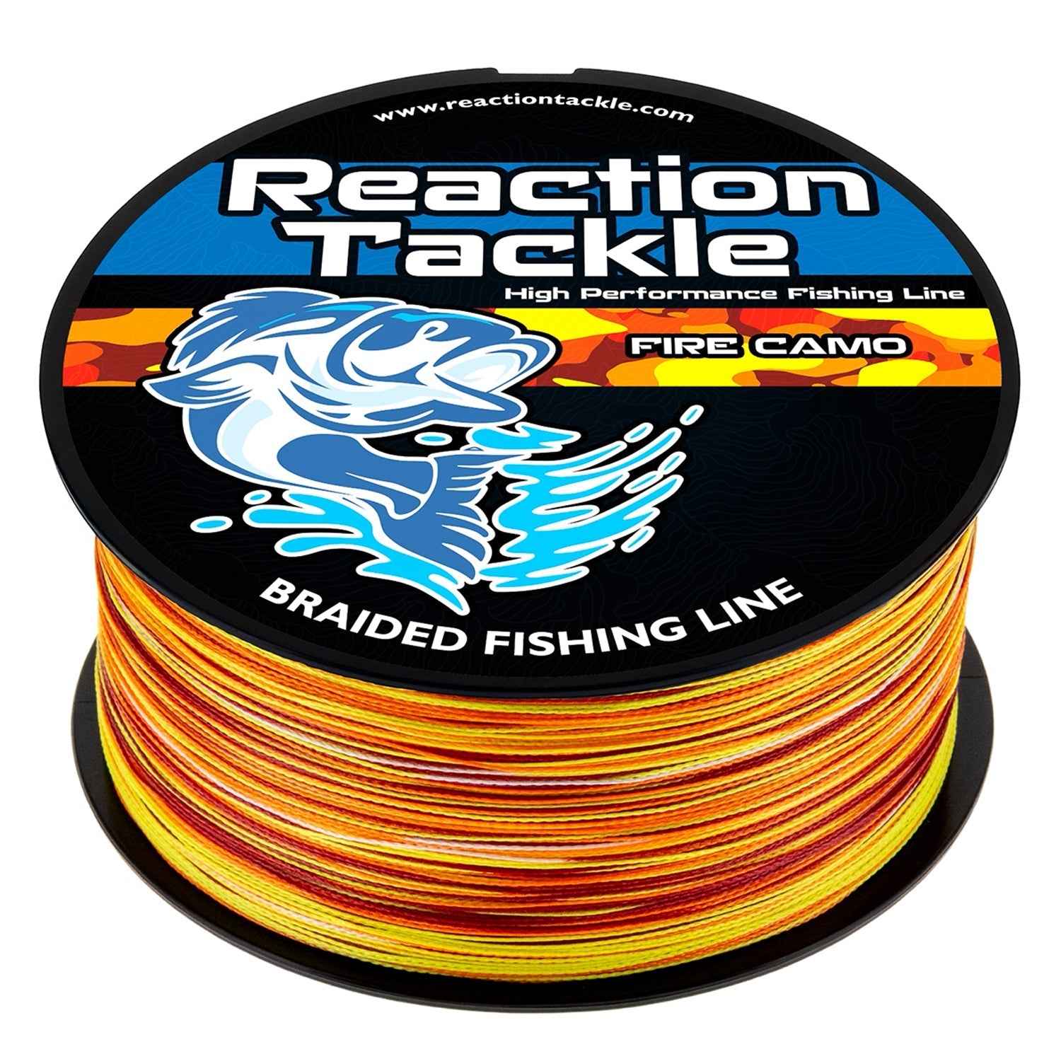 Reaction Tackle Braided Fishing Line - Fire Camo - NEW Reaction Tackle