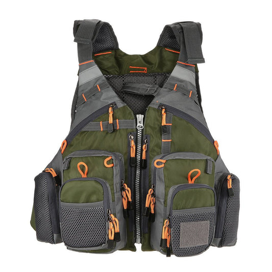 Fishing Life Vest – Breathable Utility Pockets – B Fishing Gear for adjustable - straps (1 view)