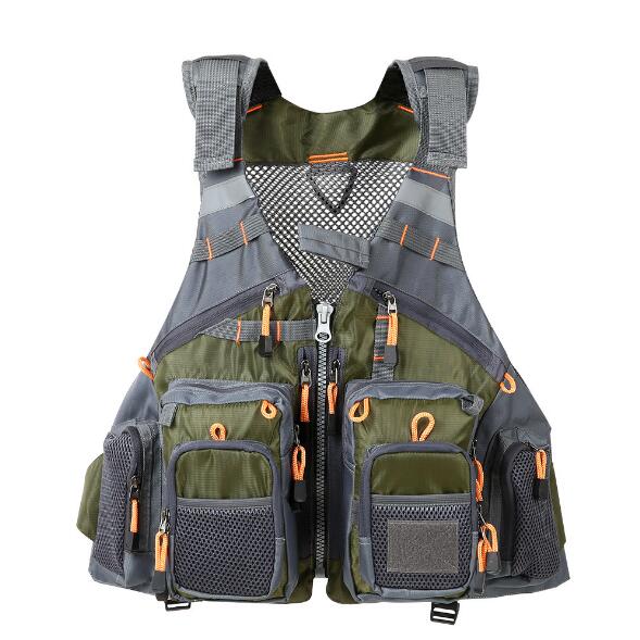 Fishing Life Vest – Breathable Utility Pockets – D Fishing Gear for adjustable - straps (4 view)