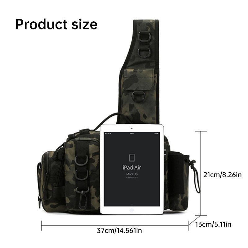 Fishing Tackle Backpack – 600D Nylon, Rod Holder, Multi - Pocket Sling/Shoulder Bag | Fly Fishing & Outdoor – G for 600D nylon backpack (14 view)