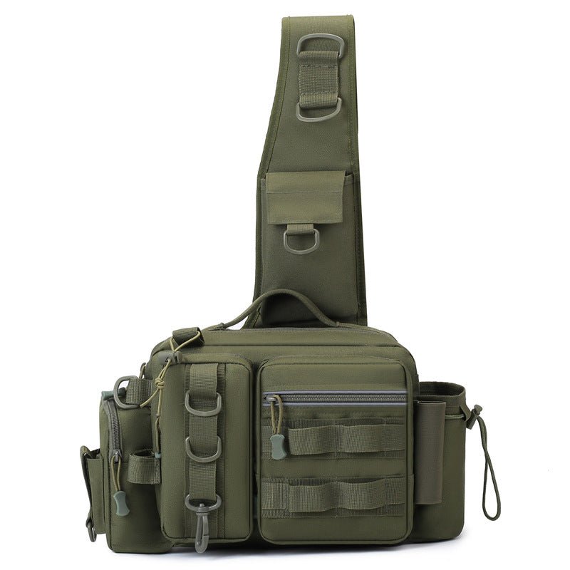 Fishing Tackle Backpack – 600D Nylon, Rod Holder, Multi - Pocket Sling/Shoulder Bag | Fly Fishing & Outdoor – B for 600D nylon backpack (2 view)