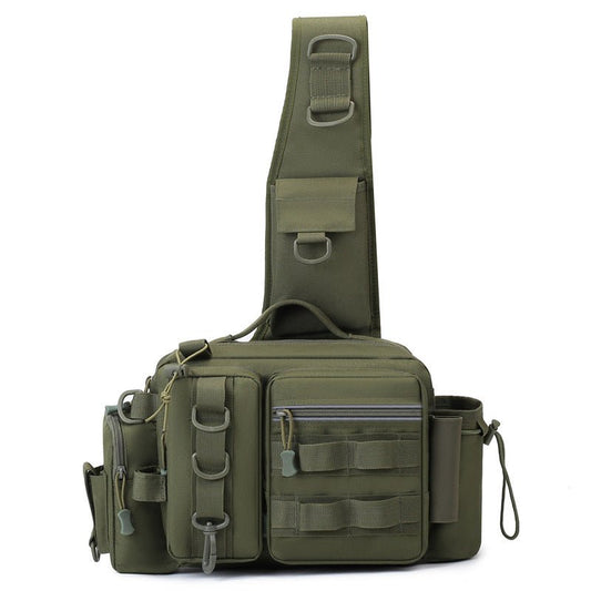 Fishing Tackle Backpack – 600D Nylon, Rod Holder, Multi - Pocket Sling/Shoulder Bag | Fly Fishing & Outdoor – B for 600D nylon backpack (2 view)
