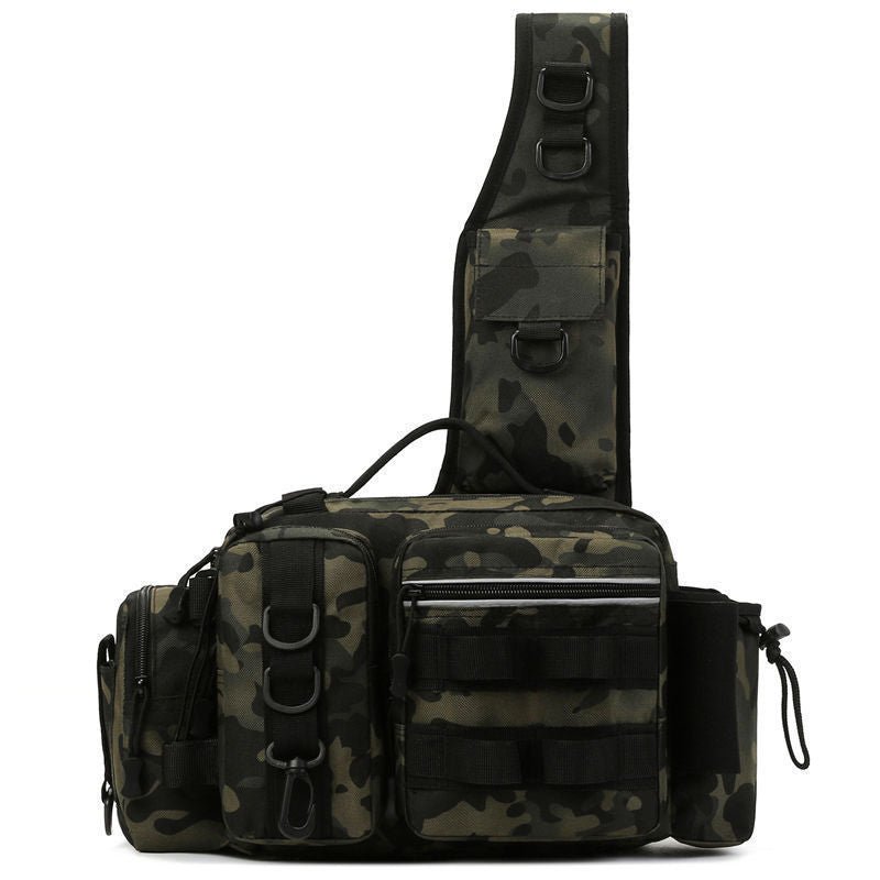Fishing Tackle Backpack – 600D Nylon, Rod Holder, Multi - Pocket Sling/Shoulder Bag | Fly Fishing & Outdoor – G for 600D nylon backpack (7 view)