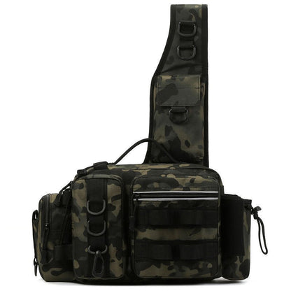 Fishing Tackle Backpack – 600D Nylon, Rod Holder, Multi - Pocket Sling/Shoulder Bag | Fly Fishing & Outdoor – G for 600D nylon backpack (7 view)