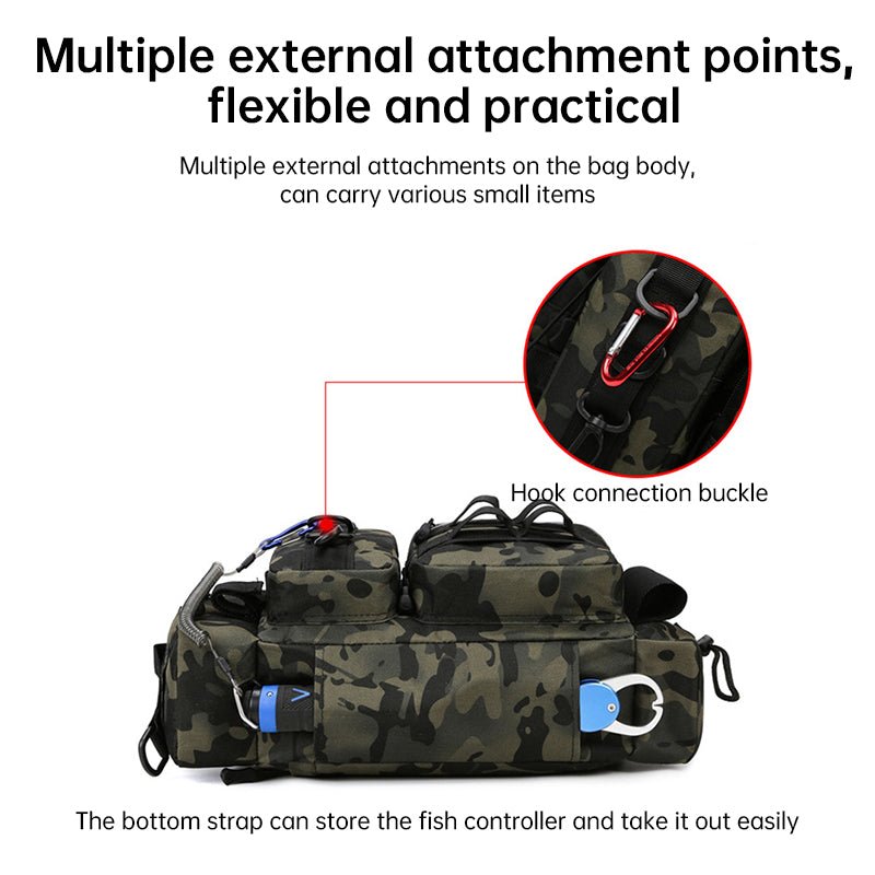 Fishing Tackle Backpack – 600D Nylon, Rod Holder, Multi - Pocket Sling/Shoulder Bag | Fly Fishing & Outdoor – G for 600D nylon backpack (11 view)