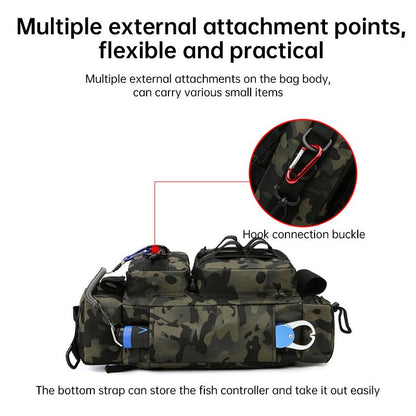 Fishing Tackle Backpack – 600D Nylon, Rod Holder, Multi - Pocket Sling/Shoulder Bag | Fly Fishing & Outdoor – G for 600D nylon backpack (11 view)