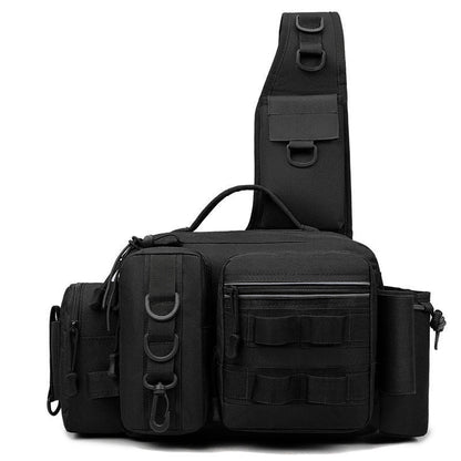 Fishing Tackle Backpack – 600D Nylon, Rod Holder, Multi - Pocket Sling/Shoulder Bag | Fly Fishing & Outdoor – F for 600D nylon backpack (6 view)