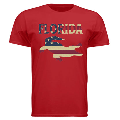 Florida Gator Flag Tee – Southern Pride & American Spirit | RM Outpost Apparel – Red T-Shirt for American Flag (13 view)