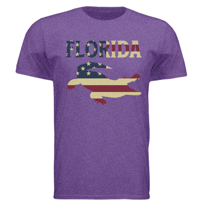 Florida Gator Flag Tee – Southern Pride & American Spirit | RM Outpost Apparel – HEATHER PURPLE T-Shirt for American Flag (19 view)