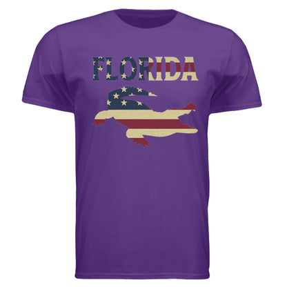 Florida Gator Flag Tee – Southern Pride & American Spirit | RM Outpost Apparel – Purple T-Shirt for American Flag (15 view)