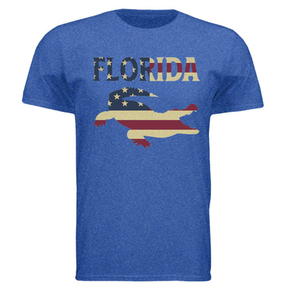 Florida Gator Flag Tee – Southern Pride & American Spirit | RM Outpost Apparel – HEATHER ROYAL T-Shirt for American Flag (17 view)