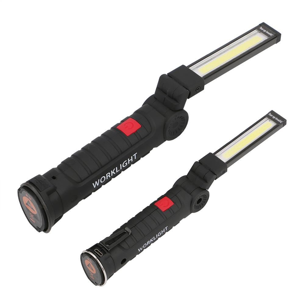 Foldable COB LED Work Light – Magnetic Rechargeable Torch with 5 Modes & USB Charging | Inspection & Camping Flashlight – big size Camping Gear for COB LED Torch (3 view)