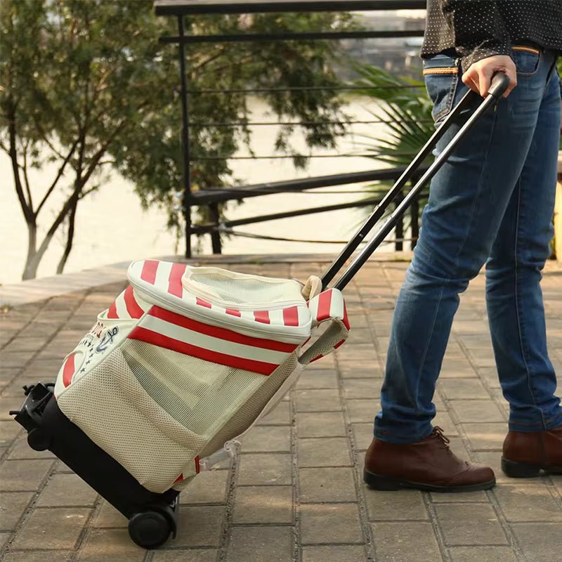 Foldable Portable Luggage Cart – Heavy - Duty Hand Truck Trolley with Wheels | Travel & Household Use – A Cart for compact trolley (4 view)