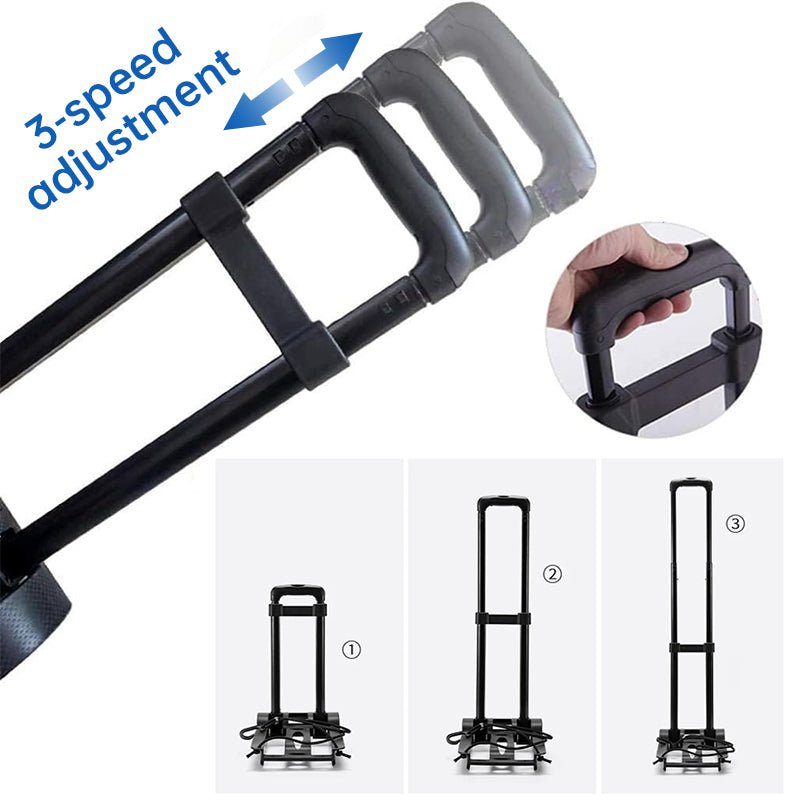 Foldable Portable Luggage Cart – Heavy - Duty Hand Truck Trolley with Wheels | Travel & Household Use – A Cart for compact trolley (7 view)