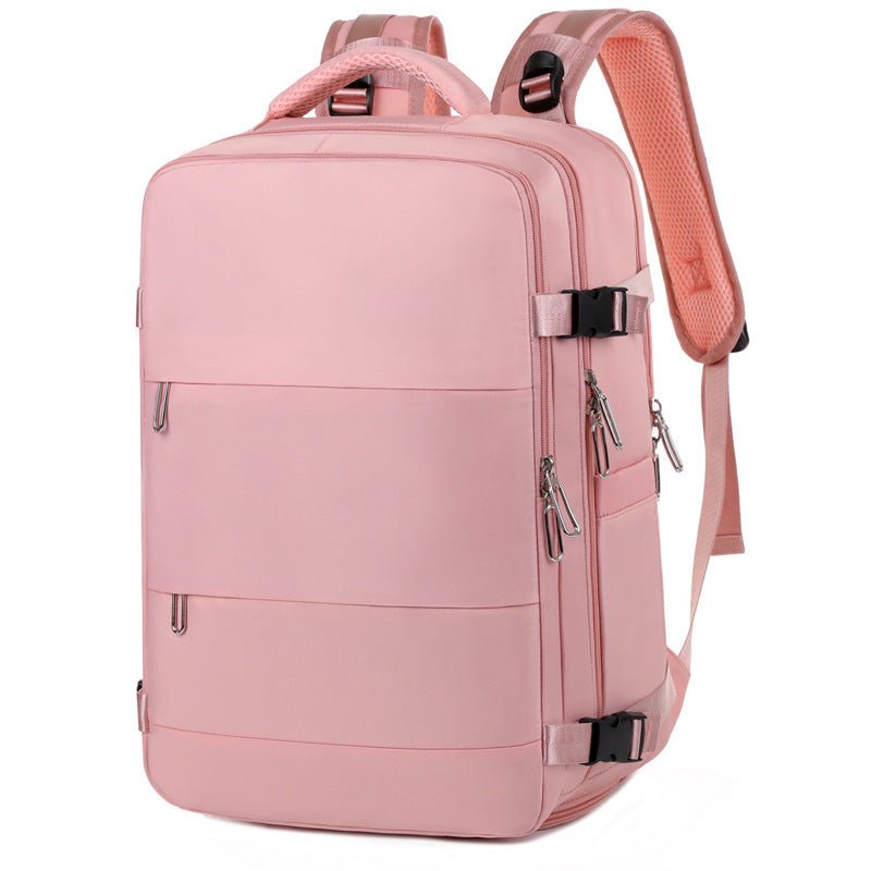 Foldable Waterproof Travel Backpack – 20L Lightweight Carry - On with Shoe Compartment | Hiking & Outdoor Bag – Pink Backpack for carry - on backpack (5 view)