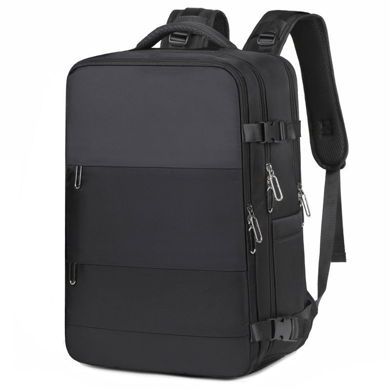 Foldable Waterproof Travel Backpack – 20L Lightweight Carry - On with Shoe Compartment | Hiking & Outdoor Bag – Black Backpack for carry - on backpack (4 view)