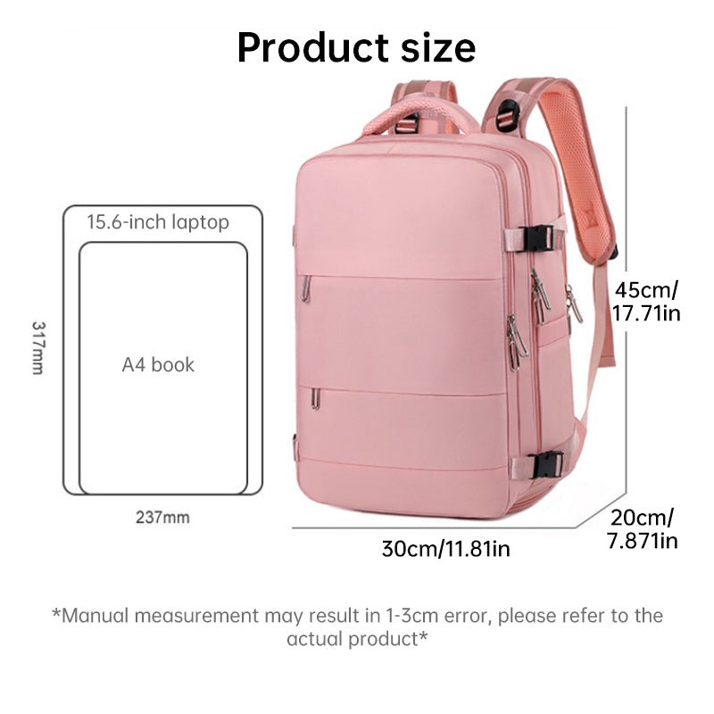Foldable Waterproof Travel Backpack – 20L Lightweight Carry - On with Shoe Compartment | Hiking & Outdoor Bag – Pink Backpack for carry - on backpack (11 view)
