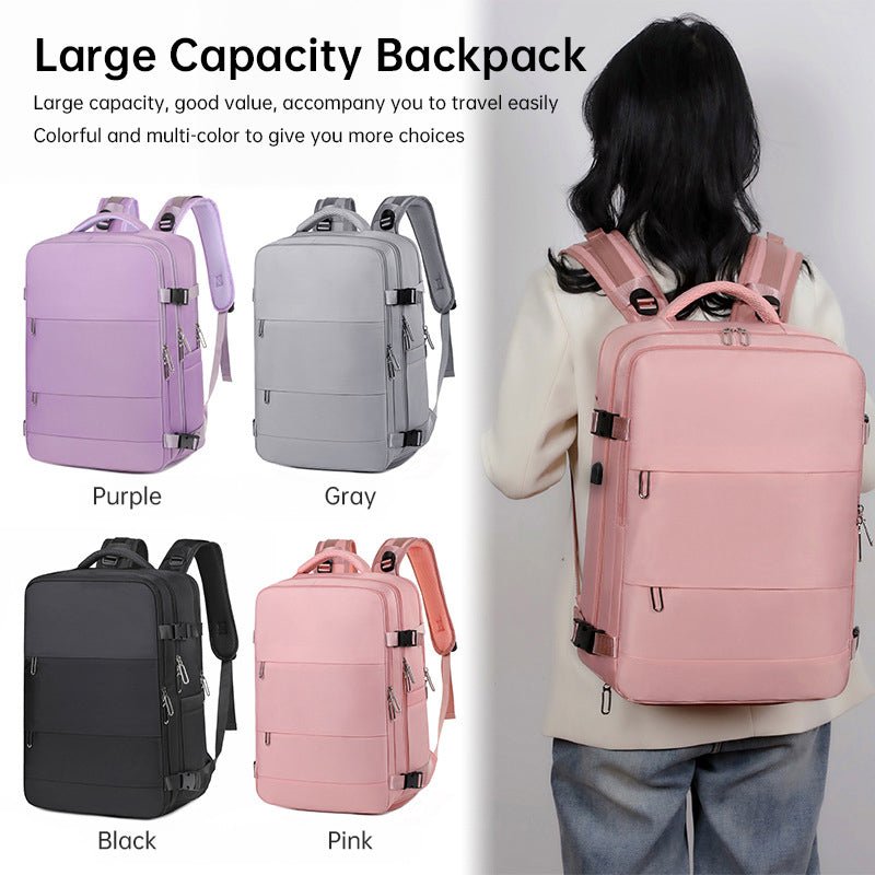 Foldable Waterproof Travel Backpack – 20L Lightweight Carry - On with Shoe Compartment | Hiking & Outdoor Bag – Pink Backpack for carry - on backpack (9 view)