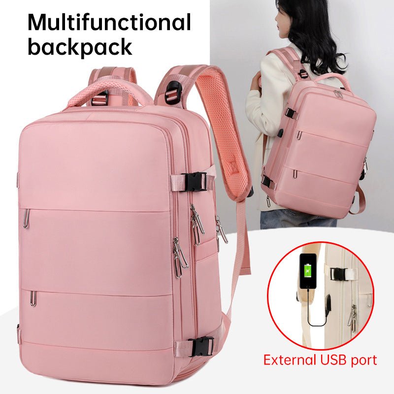 Foldable Waterproof Travel Backpack – 20L Lightweight Carry - On with Shoe Compartment | Hiking & Outdoor Bag – Pink Backpack for carry - on backpack (10 view)