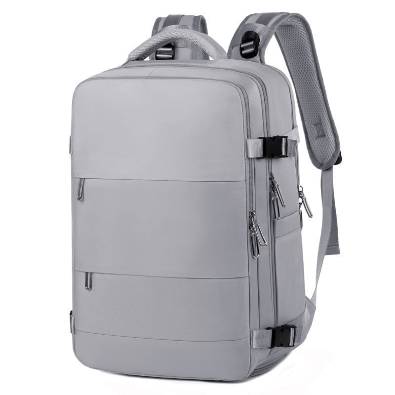 Foldable Waterproof Travel Backpack – 20L Lightweight Carry - On with Shoe Compartment | Hiking & Outdoor Bag – Gray Backpack for carry - on backpack (3 view)