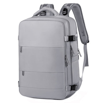 Foldable Waterproof Travel Backpack – 20L Lightweight Carry - On with Shoe Compartment | Hiking & Outdoor Bag – Gray Backpack for carry - on backpack (3 view)
