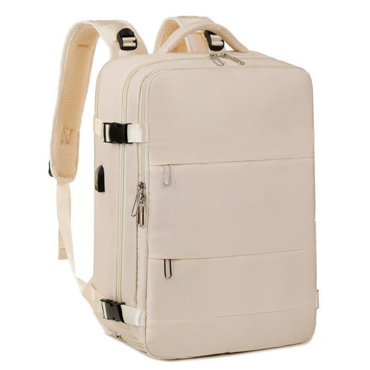 Foldable Waterproof Travel Backpack – 20L Lightweight Carry - On with Shoe Compartment | Hiking & Outdoor Bag – White Backpack for carry - on backpack (2 view)