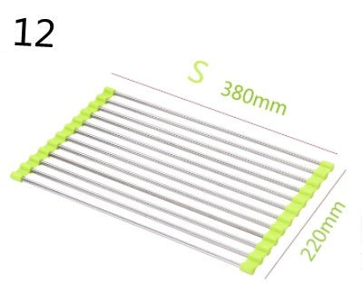 Folding Kitchen Drain Sink Rack Stainless Steel – Green Kitchen Gadget by SbrTnHomes