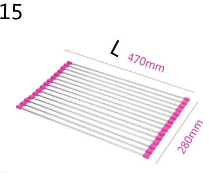 Folding Kitchen Drain Sink Rack Stainless Steel – Pink Kitchen Gadget by SbrTnHomes