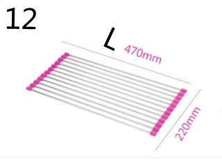Folding Kitchen Drain Sink Rack Stainless Steel – Pink Kitchen Gadget by SbrTnHomes