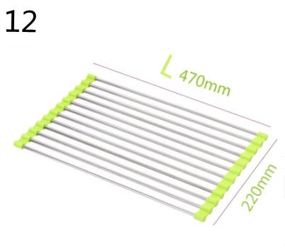 Folding Kitchen Drain Sink Rack Stainless Steel – Green Kitchen Gadget by SbrTnHomes