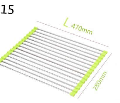 Folding Kitchen Drain Sink Rack Stainless Steel – Green Kitchen Gadget by SbrTnHomes