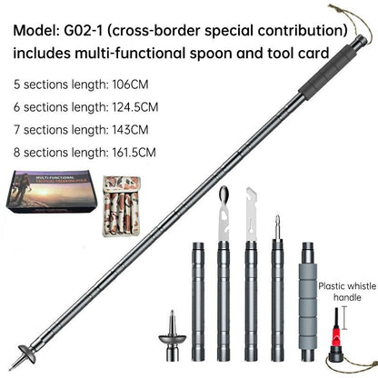 Folding Telescopic Trekking Pole 106–143cm (390g) – 5 sections 106cm Outdoor Gear for 106cm (11 view)
